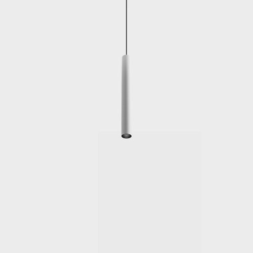Pendant luminaire with surface base TUB S P 200, D30mm, H200mm, CREE LED 8W, 558Lm, 3000K, 50fok, CRI>90, 700mA, IP20, white color