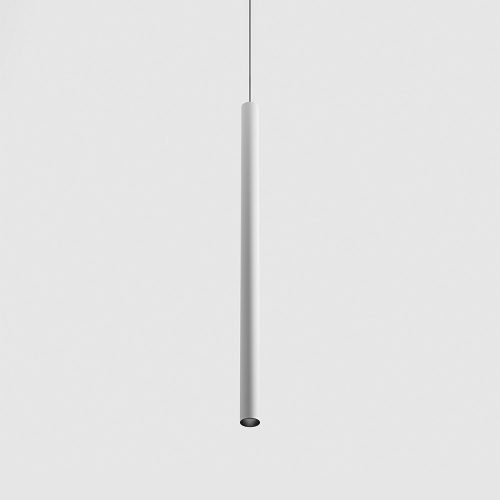 Pendant luminaire with surface base TUB S P 600, D30mm, H600mm, CREE LED 8W, 657Lm, 3000K, 50fok, CRI>90, 700mA, IP20, white color