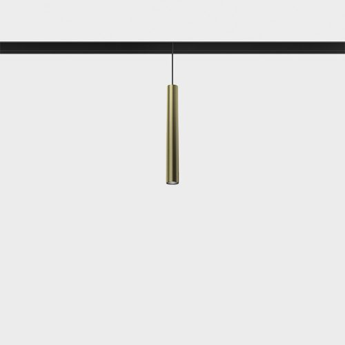 Suspended luminaire IN_LINE TUB S P 200, D30mm, H200mm, CREE LED 8W, 558Lm, 3000K, 50fok, CRI>90, 2 wired, ON/OFF, IP20, brass color