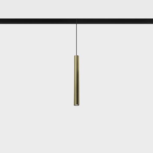 Suspended luminaire IN_LINE TUB S P 300, D30mm, H300mm, CREE LED 8W, 474Lm, 4000K, 50fok, CRI>90, 2 wired, DIM DALI, IP20, brass color