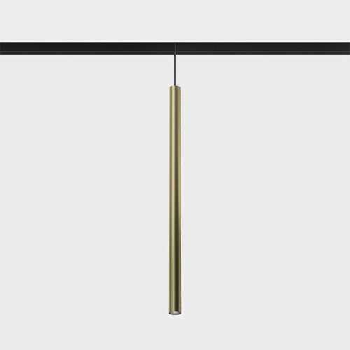 Suspended luminaire IN_LINE TUB S P 600, D30mm, H600mm, CREE LED 8W, 657Lm, 3000K, 50fok, CRI>90, 2 wired, ON/OFF, IP20, brass color