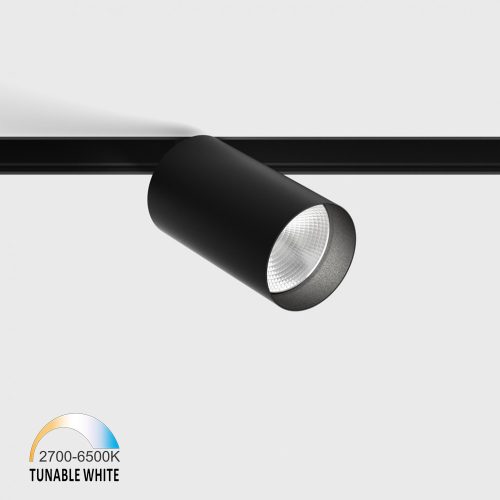 IN_LINE TUB M A 90 TW spotlight, D52mm, H90mm, LED 13W, TW DIM: 2700K(840Lm)-6500K(994Lm), 30fok, CRI>90, 48V DС, IP20, black color