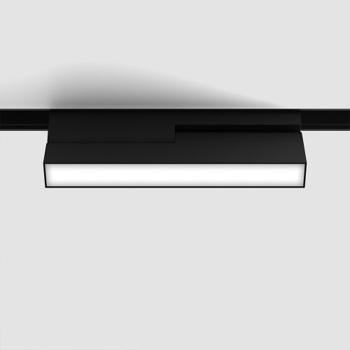 IN_LINE LINEA B 205 spotlight, L205mm, W24.5mm, H107mm, Bridgelux LED 6W, 410Lm, 3000K, CRI>90, 2 wired, DIM DALI, IP20, opal/black color
