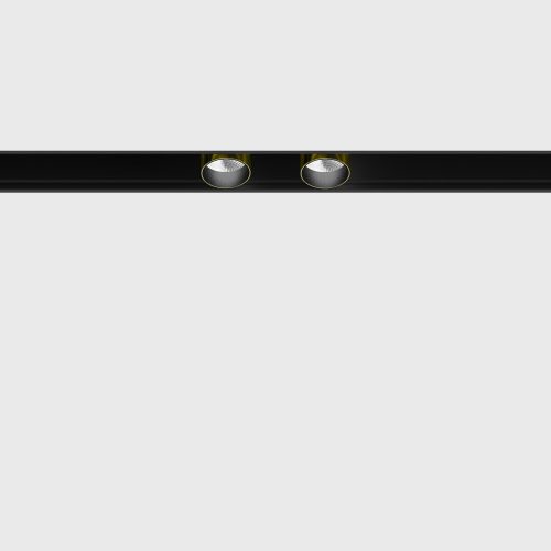 Spotlight IN_LINE TUB XS A 22 X2, D22mm, H23mm, CREE LED 2x2W, 2x77Lm, 3000K, 36fok, CRI>90, 2 wired, ON/OFF, IP20, brass color