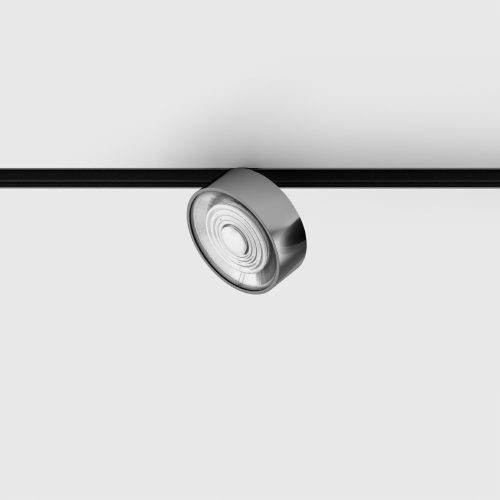 IN_LINE SOL MINI spot light, D75mm, H26mm, LED 7W, 640Lm, 3000K, 45fok, CRI>90, 2 wired, ON/OFF, IP20, black/сhrome color