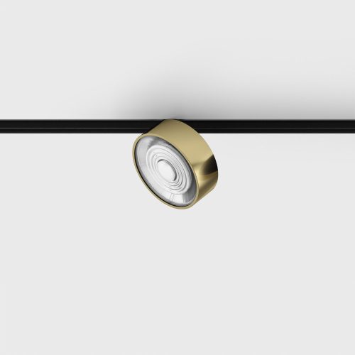 IN_LINE SOL MINI spot light, D75mm, H26mm, LED 7W, 695Lm, 4000K, 45fok, CRI>90, 2 wired, ON/OFF, IP20, black/brass color