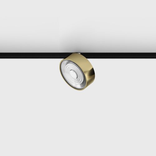 IN_LINE SOL MINI spot light, D75mm, H26mm, LED 7W, 695Lm, 4000K, 45fok, CRI>90, 2 wired, ON/OFF, IP20, white/brass color