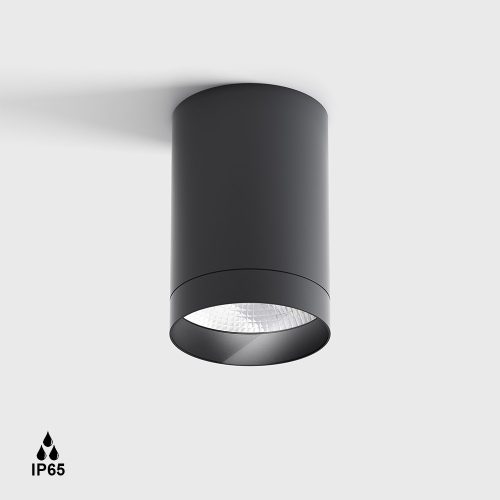 Surface mounted luminaire BARREL76 S, D76mm, H114mm, LED 9W, 1200Lm, 3000K, 50fok, CRI>90, IP65, 220V, graphite color