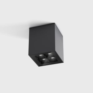 Kültéri függeszték és mennyezeti lámpa - Surface mounted luminaire BIM70 S. L70mm, W70mm, H80mm, LED 8.4W, 948Lm, 3000K, 50fok, CRI>90, IP65, 220V, graphite color