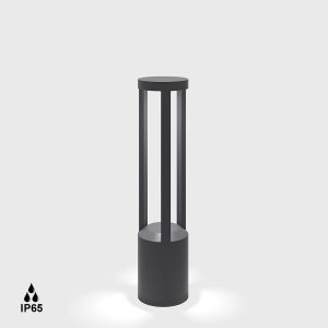 Kandeláber, állólámpa - Bollard BARD6, D140mm, H600mm, Bridgelux LED 18W, 2700K, 360fok, 685Lm, 877Lm, CRI>90, AC 220-240V, IP65, graphite color