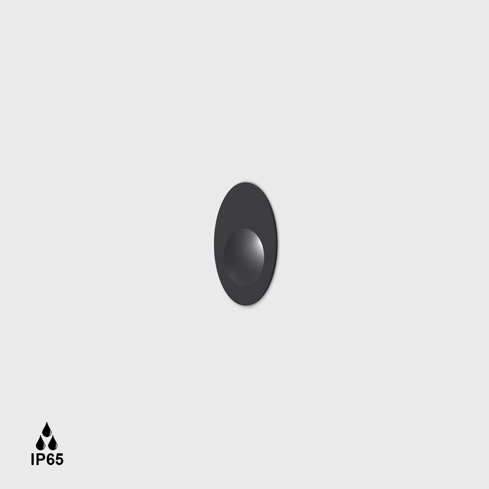Kültéri beépíthető lámpa - Wall recessed luminaire IN WALL IP, D52mm, SP39mm, CREE LED 2.1W, 21Lm, 25fokх30fok, CRI>90, 2700K, 700mA(without driver), with recessed box, wire L1m, IP65, graphi Kültéri beépíthető lámpa - Wall recessed luminaire IN WALL IP, D52mm, SP39mm, CREE LED 2.1W, 21Lm, 25fokх30fok, CRI>90, 2700K, 700mA(without driver), with recessed box, wire L1m, IP65, graphi