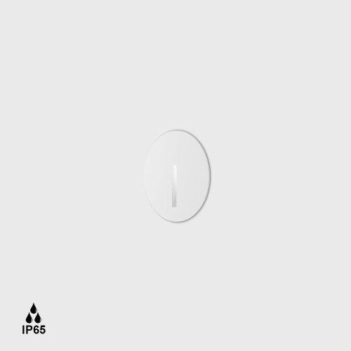 Wall recessed luminaire IN WALL IP, D52mm, SP39mm, CREE LED 2.1W, 7Lm, 19fokх38fok, CRI>90, 2700K, 700mA (without driver), with recessed box, wire L1m, IP65, white color