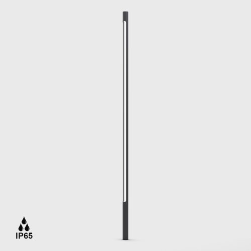 Bollard YARD 2, D30mm, H1200mm, LED 8W, 3000K, 120fok, 1318Lm, CRI>80, 48V DC (without driver), IP65, graphite