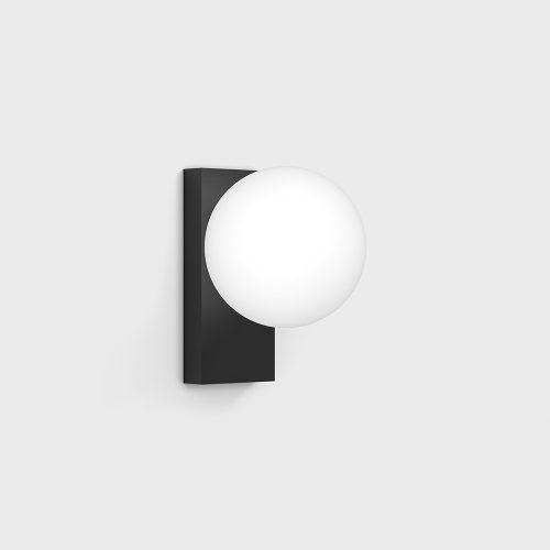 Surface mounted luminaire SFERA WALL S. L 100mm, SP119mm, H137mm, Bridgelux LED 4W, 3000K, 243Lm, CRI90, IP20, Driver(only 3-year warranty), black base, opal