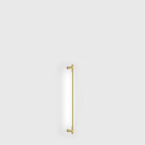 Surface mounted luminaire SLIMLINE. L1031mm, D18mm, SP84mm, bridgelux LED 8W, 3000K, DC 48V power supply not included, 640Lm, CRI>90, IP20, matte diffuser, brass color