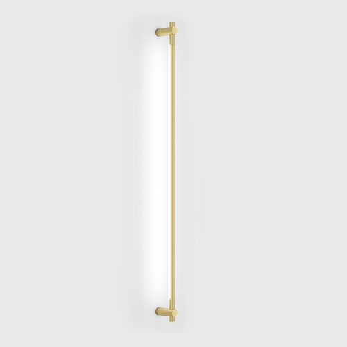 Surface mounted luminaire SLIMLINE. L1802mm, D18mm, SP84mm, bridgelux 15W LED, 3000K, DC 48V power supply not included, 1200Lm, CRI>90, IP20, matte diffuser, brass color