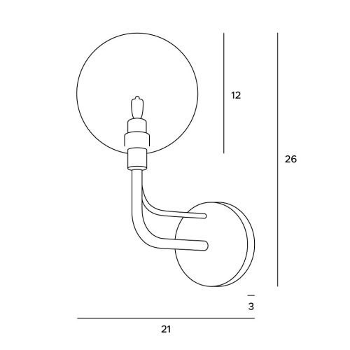 Maxlight BUBBLE black wall lamp