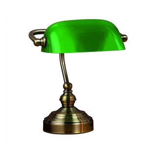 Markslöjd BANKERS Stołowa 25cm1L Patyna/Zielony - MS-105930 - Beltéri Világítás|Asztali lámpa Asztali lámpák