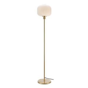 Állólámpa - Markslöjd SOBER Floor Brushed Brass/White - MS-108054