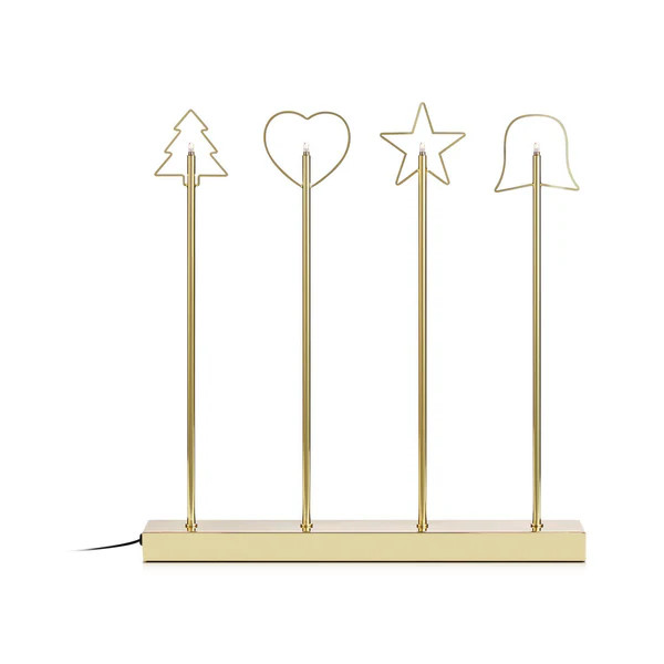 Markslöjd karácsony - Markslöjd GINGER Candlestick 4L Brass E5 4x0,8W metal 29x48cm Markslöjd karácsony - Markslöjd GINGER Candlestick 4L Brass E5 4x0,8W metal 29x48cm