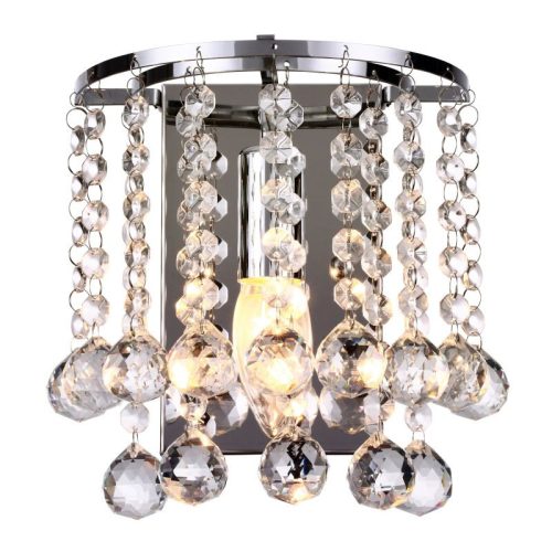 REALITY London crystal  Wall lamp,chromeCrystal hanging beads1*E14 Max.40W,bulb excl.Size:18*12*19cm 