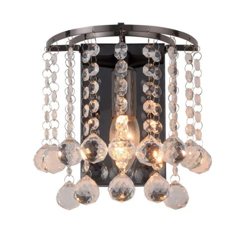 REALITY London crystal  Wall lamp, chrome Crystal hanging beads 1*E14 Max.40W,bulb excl.Size:18*12*19cm 