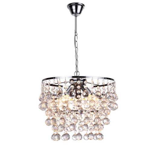 REALITY London crystal  Pendant lamp,chrome, Glass hanging beads. 1*E27 Max.40W,bulb excl. Dia:34cm. Total H:120cm 