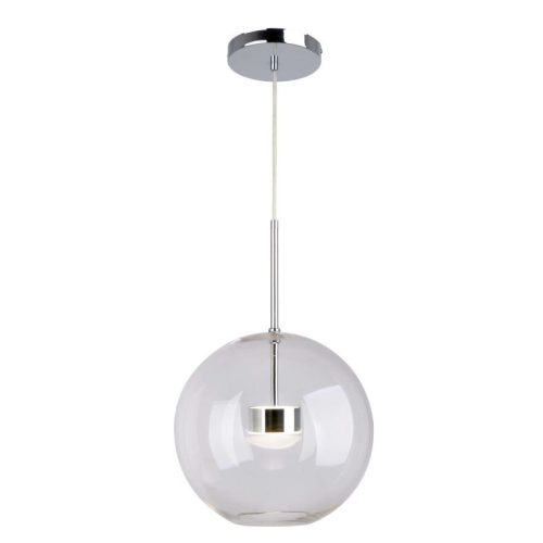 REALITY Multiverse Pendant lamp, Alu+ acrylic + Iron+Glass chrome finishing+clear GlassLED 4000K 10W; 80lm/W;25000hours;CRI≧80;A+Size:D300*H1200CM - REAL-338101-06