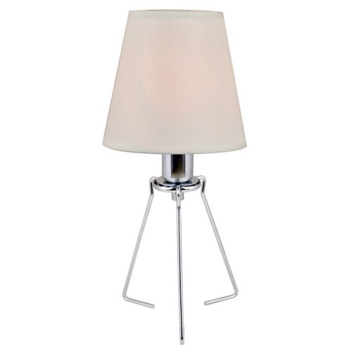 REALITY Kitty + shade  Table lamp, chrome, shade beige Dia:14cm H:13cm 1*E14 Max 40W bulb excl. W:14cm H:28cm