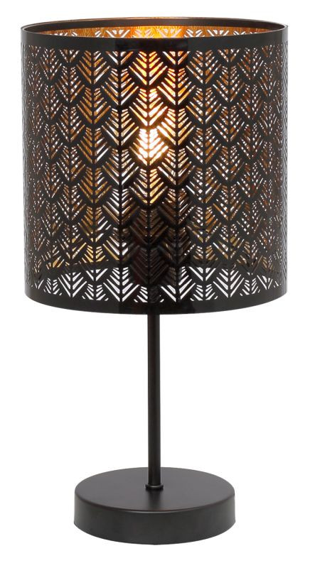 Asztali lámpa - REALITY Tuluza 1lt table lamp with round base matt blacksize:Dia.16*H32cmfabric shade black with golden inside,Dia.16*14cm1*E14 max. 40W bulb not incl. - REAL-540501-02 Asztali lámpa - REALITY Tuluza 1lt table lamp with round base matt blacksize:Dia.16*H32cmfabric shade black with golden inside,Dia.16*14cm1*E14 max. 40W bulb not incl. - REAL-540501-02