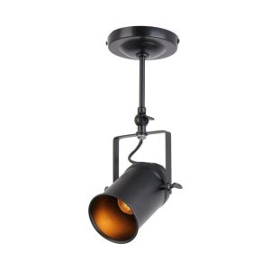 Spot világítás - REALITY Gemma Iron Black/White白 E27*1 D120*H390 - REAL-638001-02