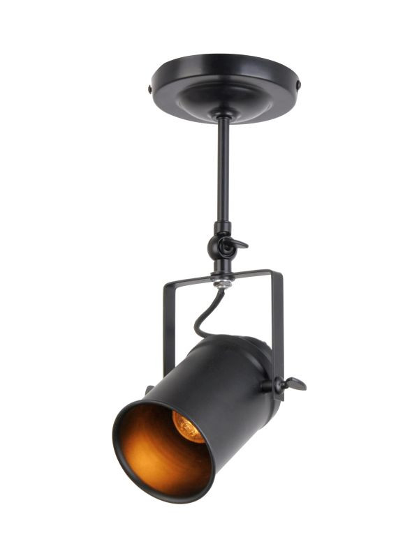 Spot világítás - REALITY Gemma Iron Black/White白 E27*1 D120*H390 - REAL-638001-02